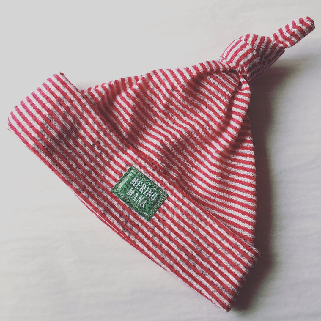 Merino Wool Top Knot Baby Hat