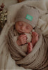 Merino Wool Blanket and Merino Top Knot Baby Hat Set