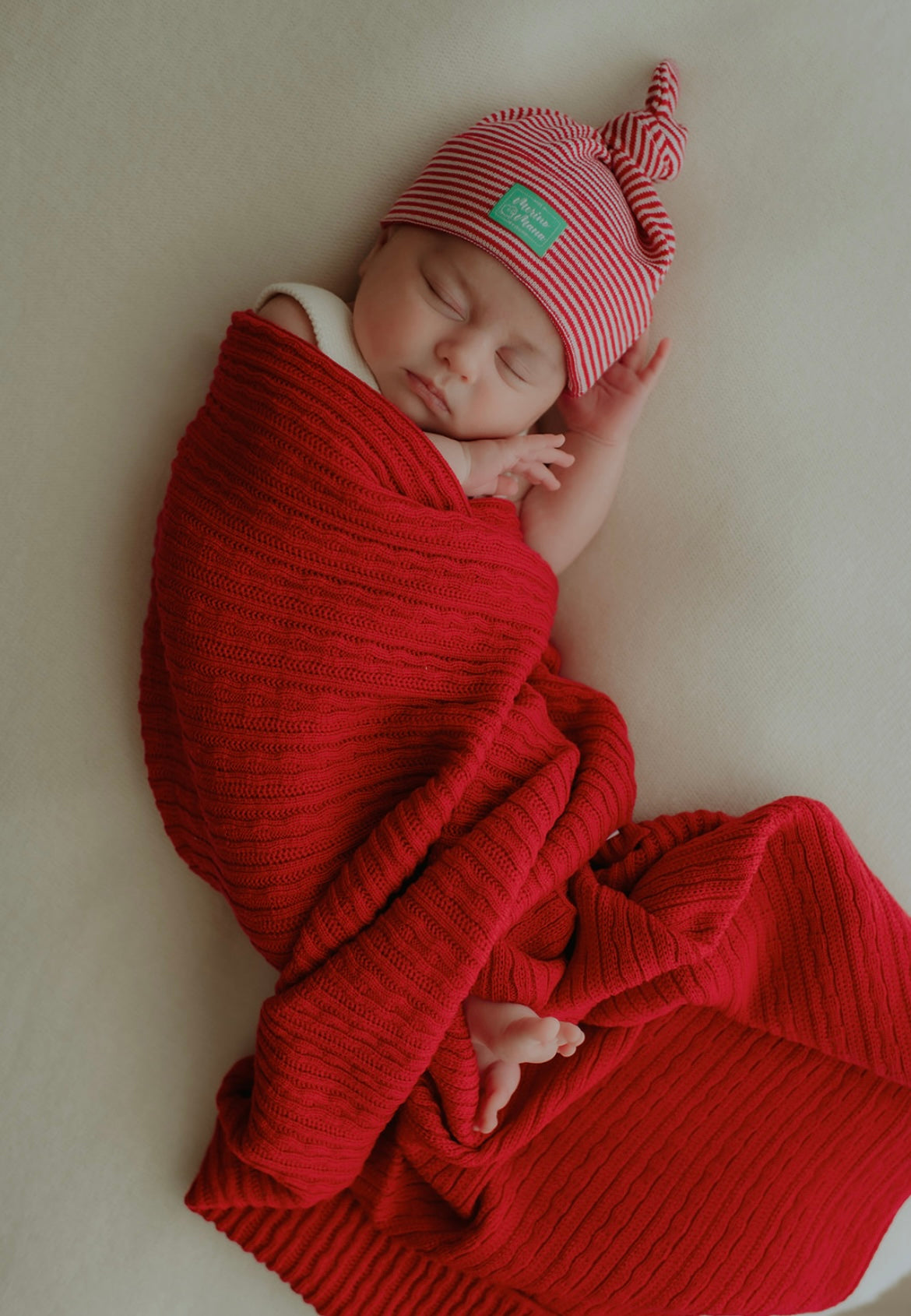 Red 2024 newborn hat