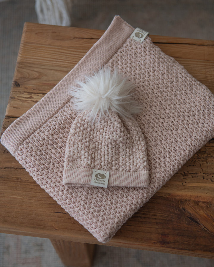 Dapper Dreamwear Merino Baby Blanket and Beanie Gift Set