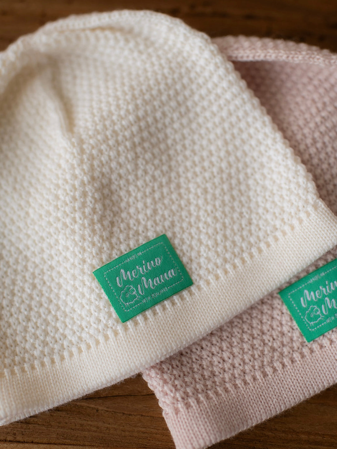 Moss Stitch Merino Baby Beanie