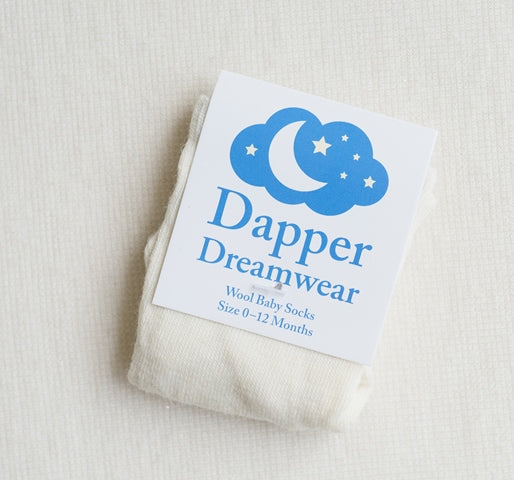 Dapper Dreamwear Wool Baby Socks - Natural